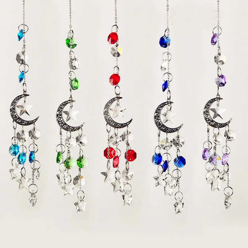 

Звезда, Хрустальный Ловец Солнца, Ранняя луна, Ловец Солнца, украшение для сада, уличные ловеточки солнца, окно, подвесная луна, Хрустальный Декор