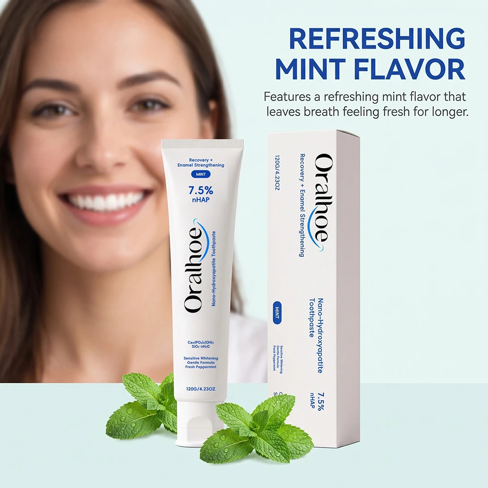 Tooth Whitening Toothpaste,Long-Lasting Fresh-Mint Scented,Fresh-Breath,Removes Stubborn Coffee, Tea, And Wine Stains,Oral Care