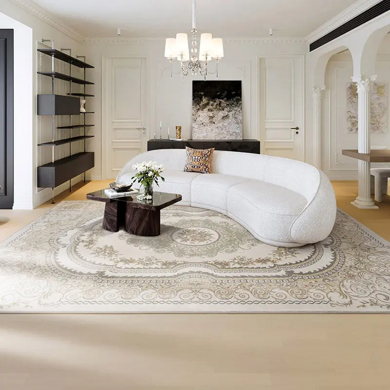 YFY french rug - vintage, high-end, cream-colored, light luxury, european & american style,  light french style for bedroom