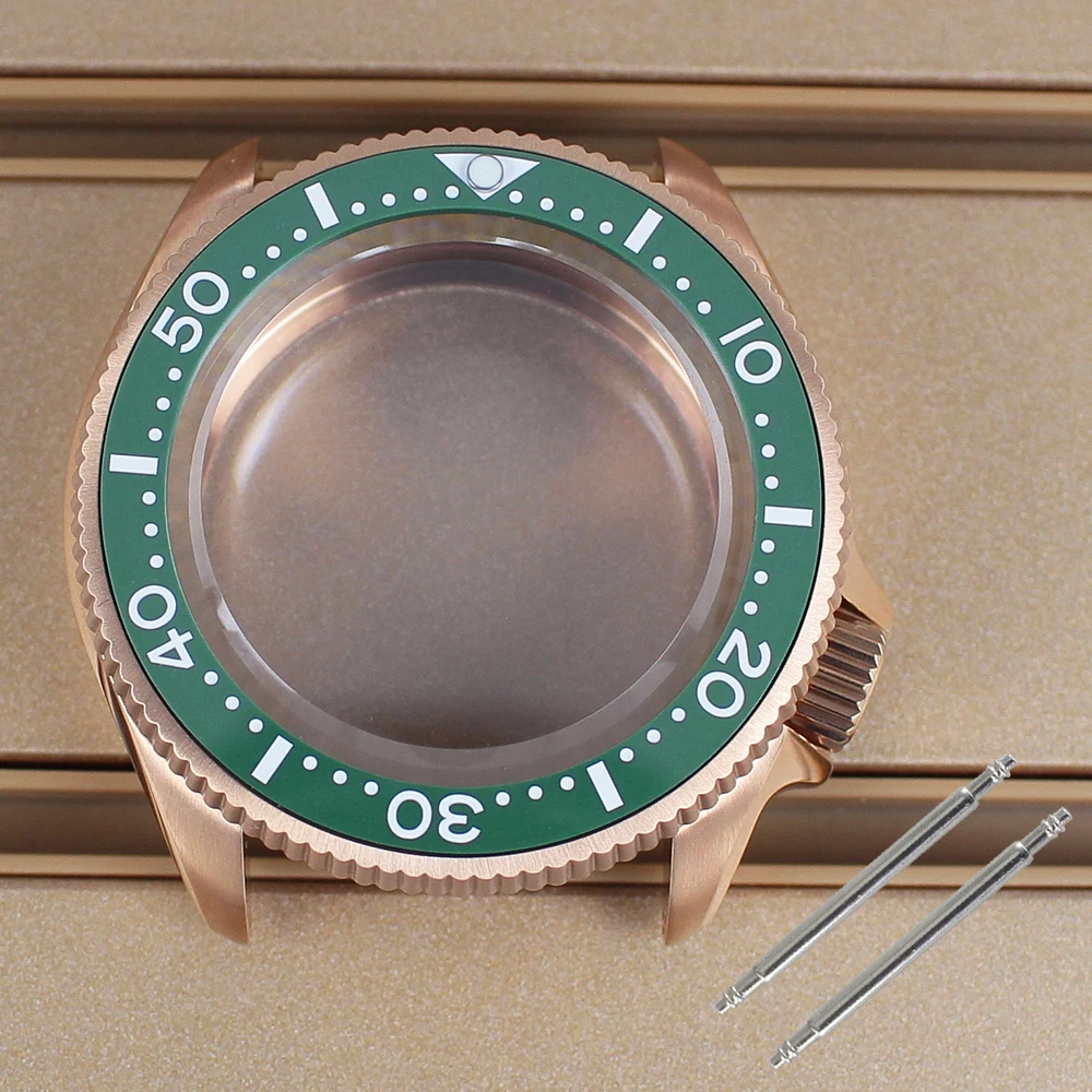 

38mm Women's Luxury Rose Gold Watch Case 316L Steel Sapphire Glass For SKX013 Seiko NH34 NH35 NH36 NH38 Movt High Quality Parts