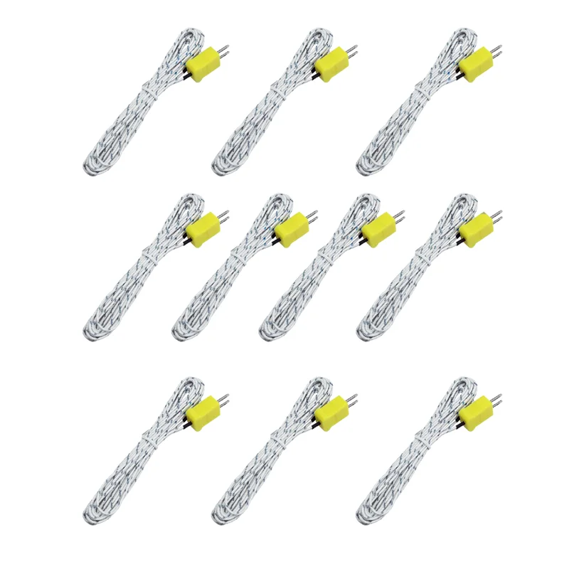 A23F-10Pcs 3Meter K Typ Mini-Stecker Thermoelement Temperaturfühler Sensor -50-350 ° C Temperature Sensing Line
