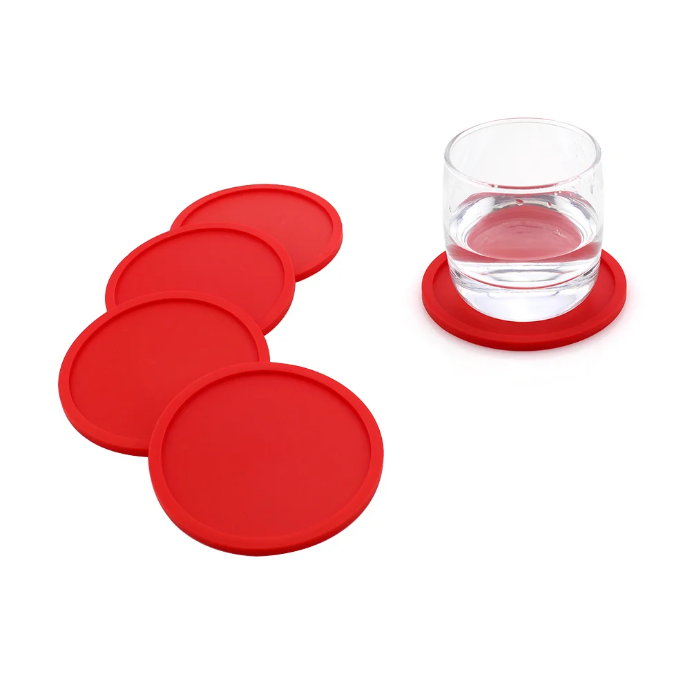 

8Pcs Silicone Drink Coasters Heat Resistant Non Slip Cup Mats for Kitchen Table Mug Placemats Safe Pads Drink Coasters
