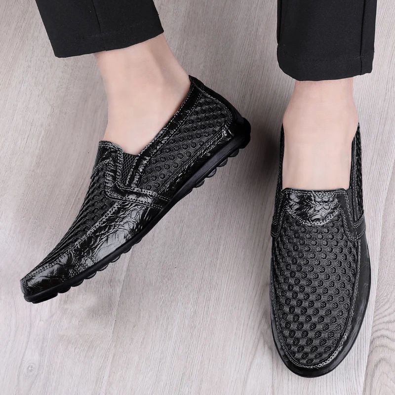 

New Summer Men's Casual Shoes Breathable Mesh Men's Shoes Fashion Men Loafers Outdoor Non-slip Sneakers Light Walking Shoes