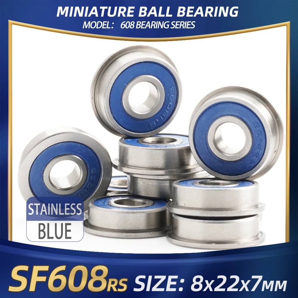 FUSHI 608 ZZ Bearing 8x22x7 mm 10Pcs 608ZZ RS 2RS Flange Handpiece