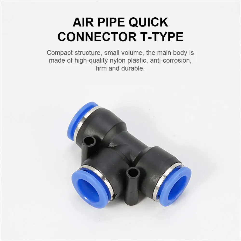 1/3PCS Release Coupling Direct Thrust Pneumatic Pneumatic Components Connector T-positive Tee Pipe Hose Connector