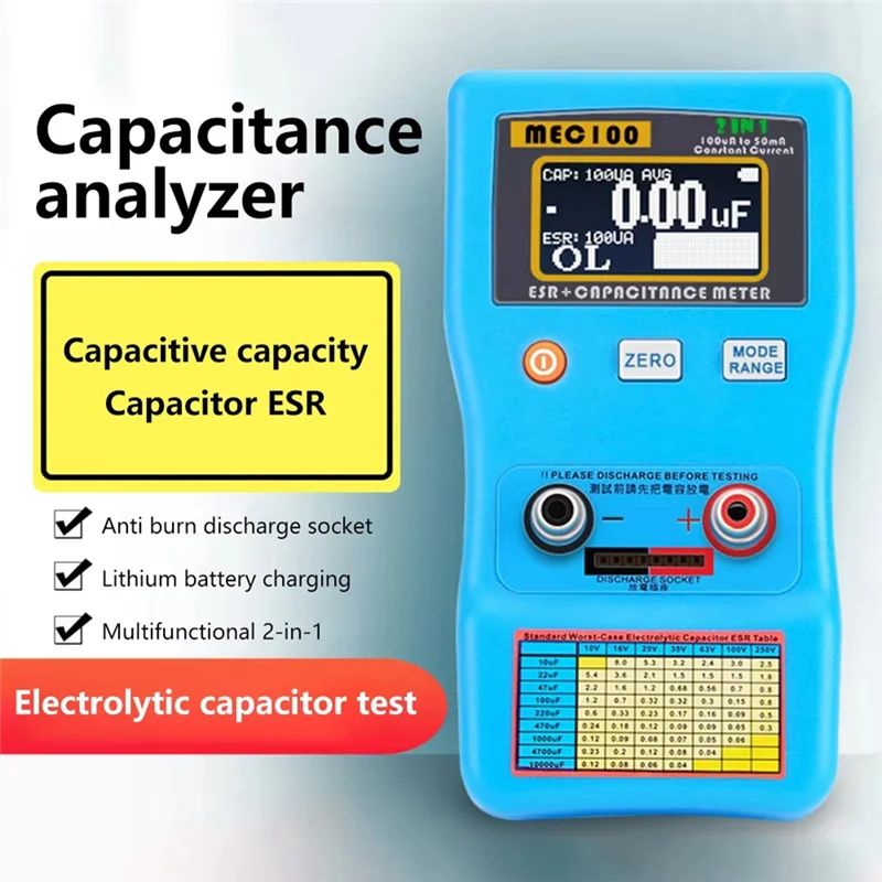 A04G-2 In 1Auto-Ranging Condensator ESR Lage Ohm Capaciteit Meter ESR Capaciteit Meter MEC100 Multimeter Aanalyzer