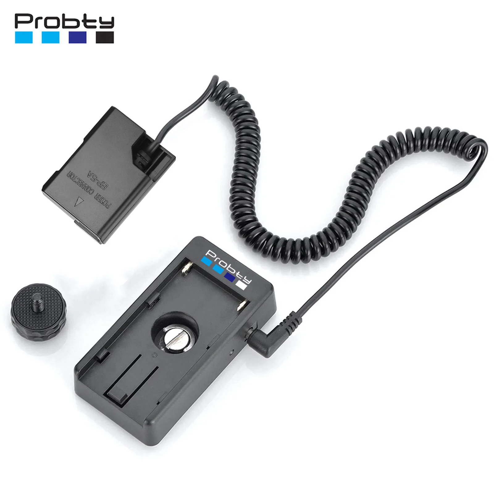 EP-5A DC Coupler EN-EL14 EN-EL14a Dummy Battery with NP-F Battery Adapter Plate for Nikon Coolpix P7000 P7100 P7700 P7800 Df