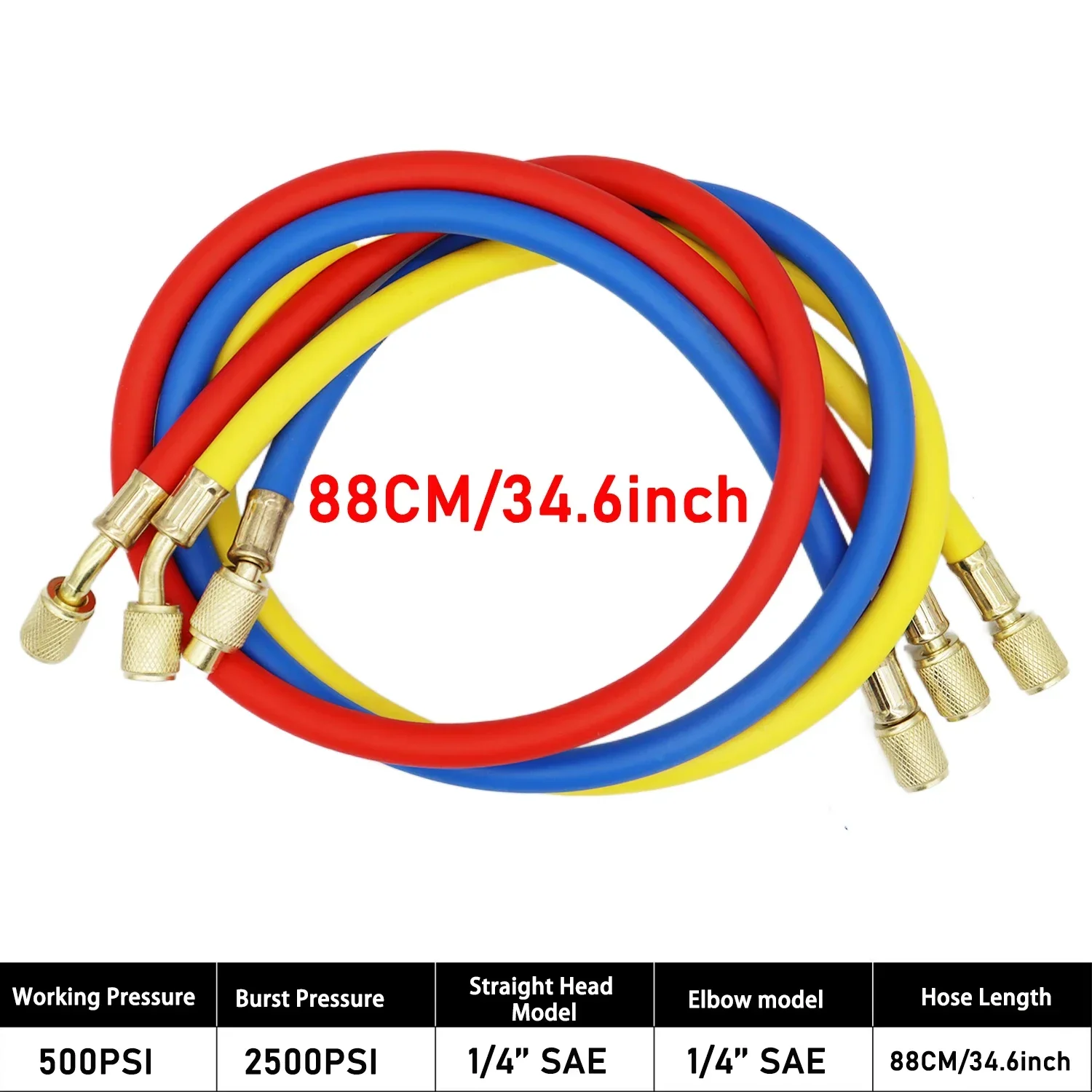 R410A R22 R134A R404A Zestaw do napełniania freonu, Zestaw manometru klimatyzacji samochodowej, Odporny na wstrząsy adapter manometru