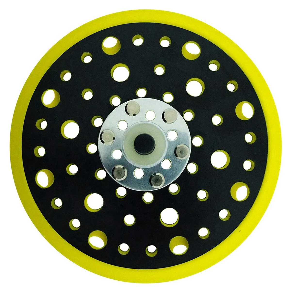 Hook and Loop Backing Pad, Densidade Média, Lixadeira Orbital Aleatória, Compatível com Mirka, Ceros, DEROS, 150mm, 5, 16 Thread, 52 Buracos