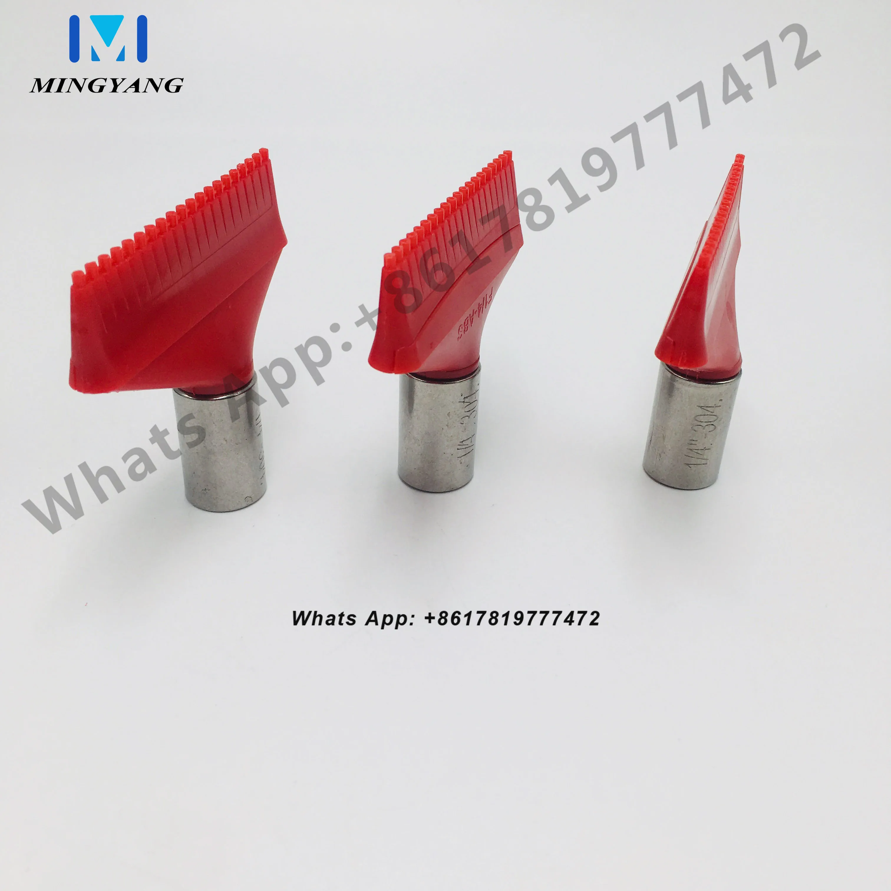 ABS Red Wind Jet Air Nozzle 20 Holes 65mm Blow-Off Flat Fan Spray Nozzle For Drying Cooling With SS Connector