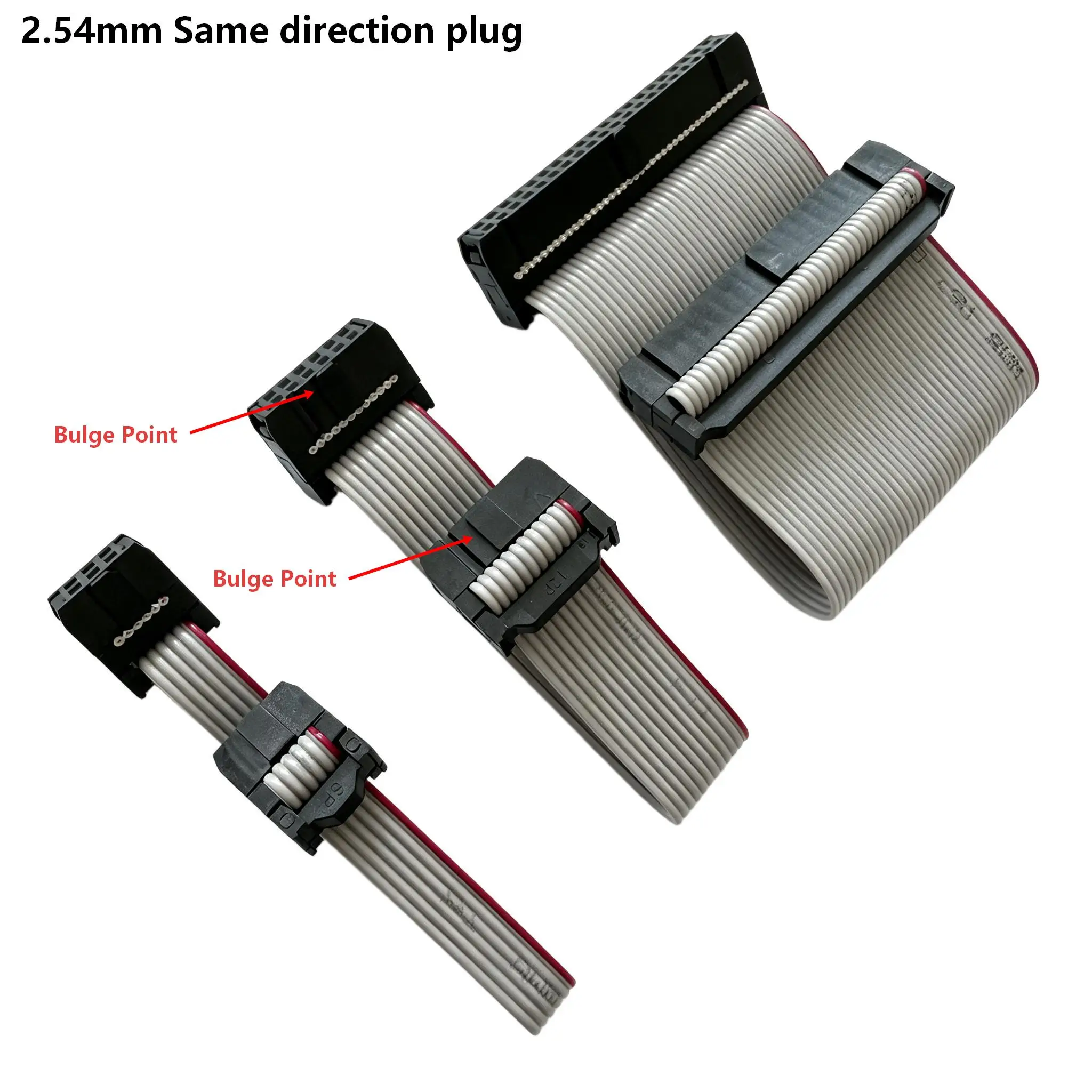1PCS 2.54mm Pitch JTAG ISP Gray Flat Ribbon Data Cable FC-6/8/10/12/14/16/18/20/24/26/30/34/40/50 Pin FOR DC3 F/F IDC Box Header