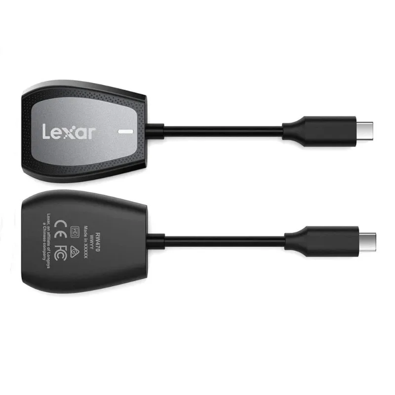 USB C Card Reader Lexar Professional Dual Slot SD Micro SD TF Card UHS-II 312MB/s Memory Card Reader Adapter for PC Mac Laptop
