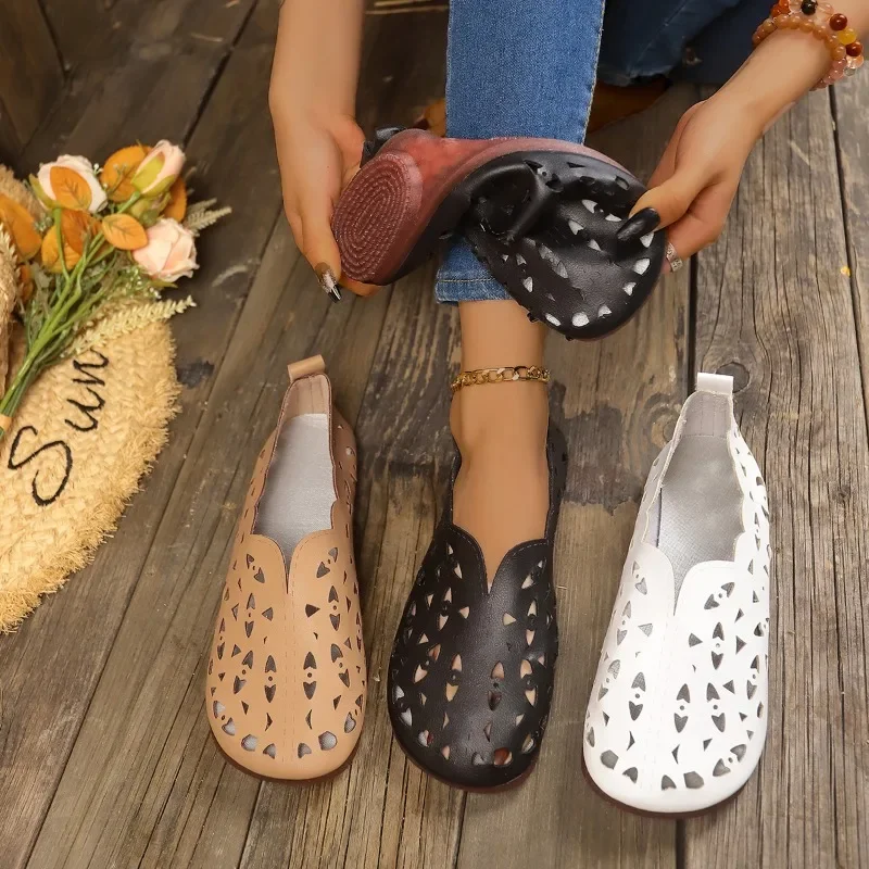 

Женская обувь, новинка лета 2024, модные дышащие сандалии на плоской подошве, подходящие для женщин, мягкая пляжная римская обувь для женщин