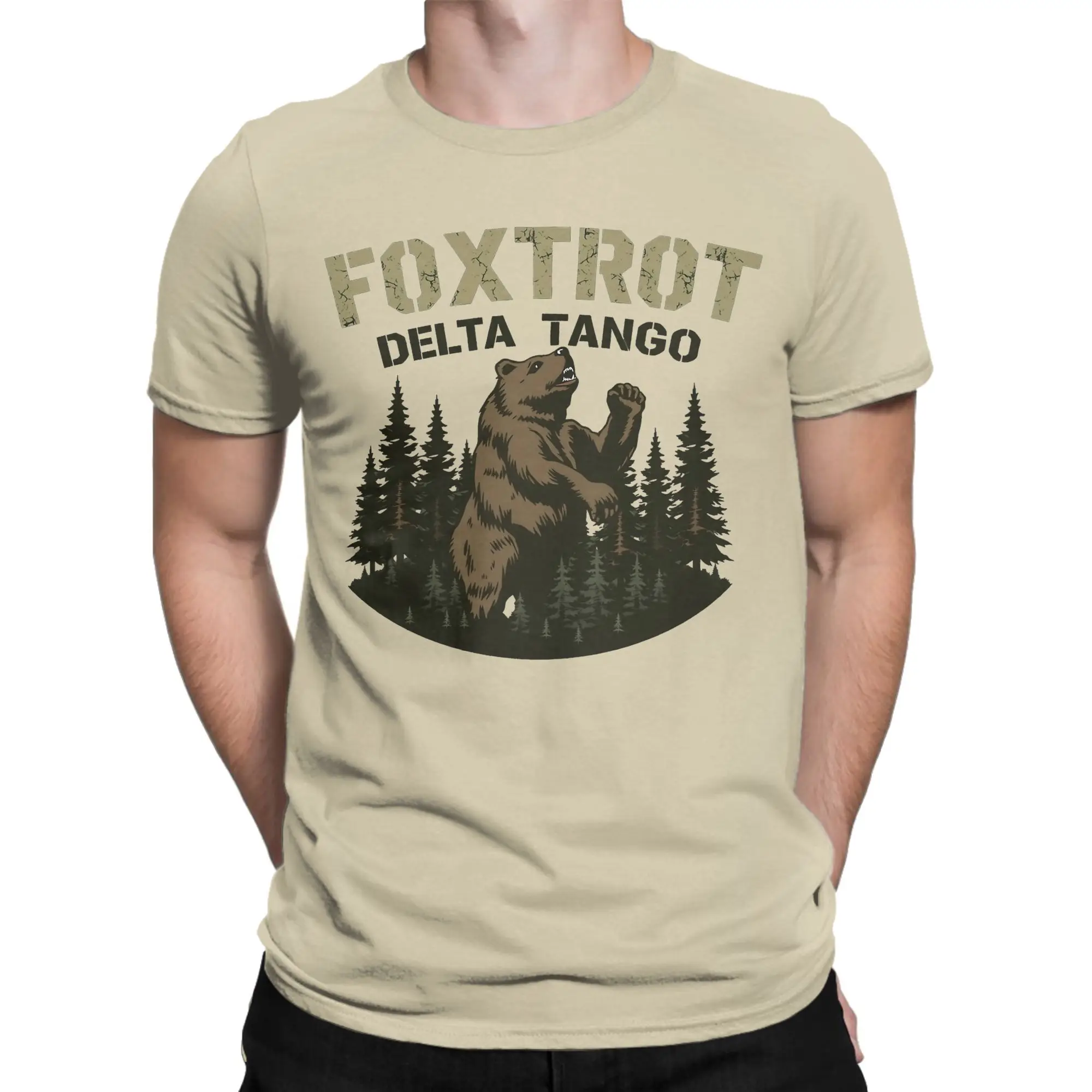 Men T-Shirt Foxtrot Delta Tango Funny 100% Cotton Tee Shirt Short Sleeve  T Shirt Crewneck Clothes Printed