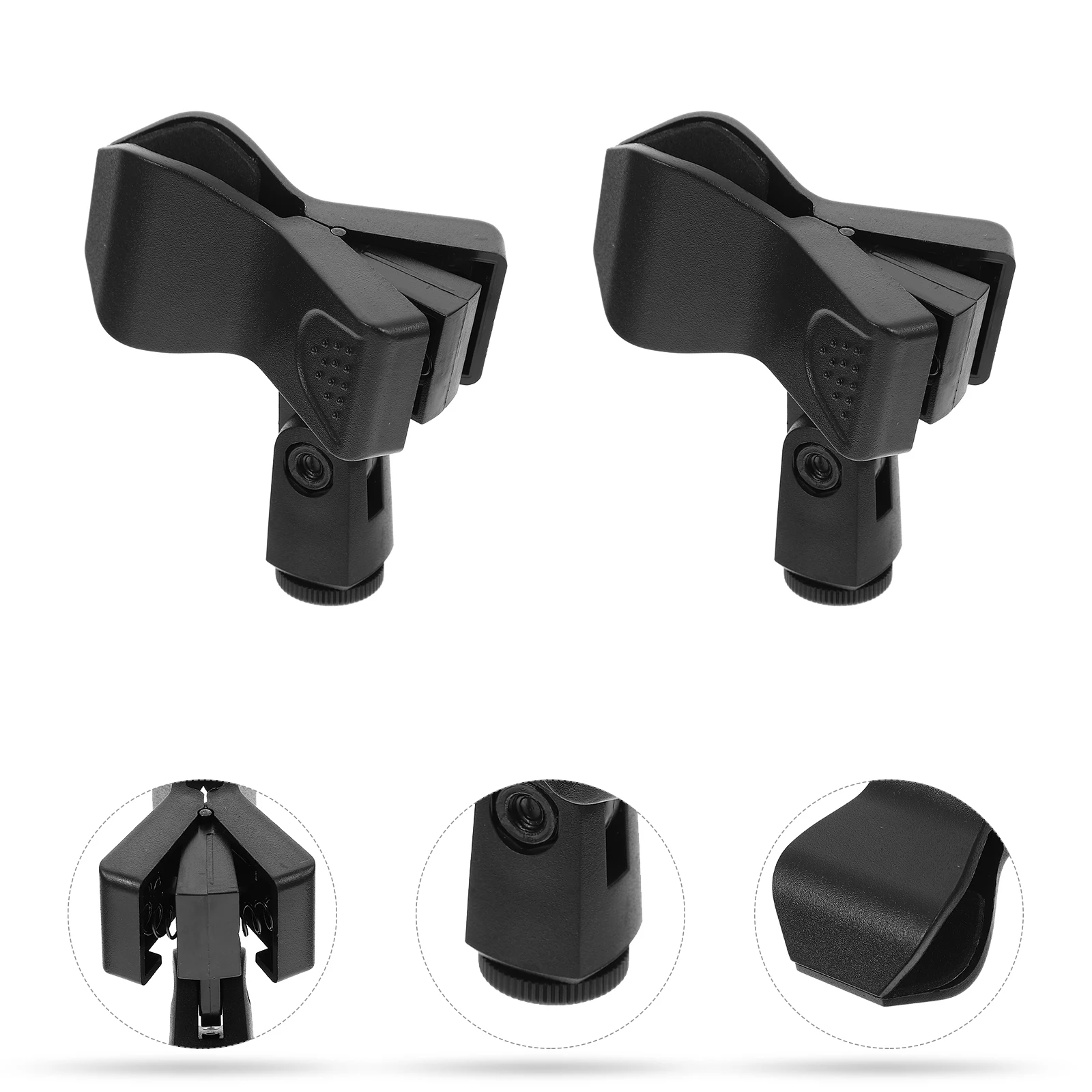 

4 Pcs Microphone Clip Universal Plastic Spring Clamp for Musical Instrument Holder Adjustable Mic Stand Accessories