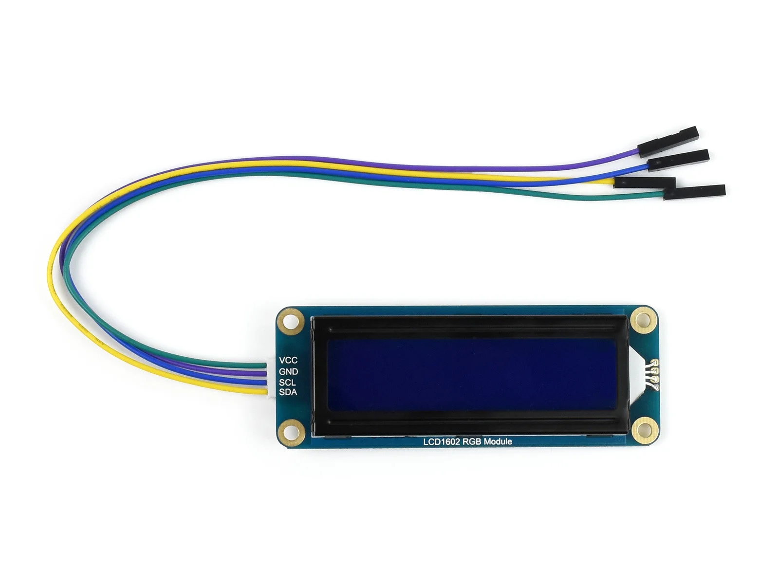 Waveshare LCD1602 RGB Module, 16x2Characters LCD, RGB Backlight, 3.3V/5V, I2C Bus, Adjustable RGB Backlight Color