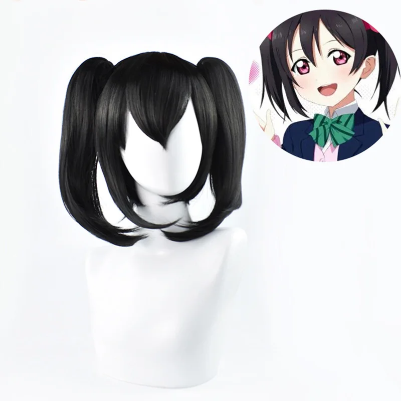 

Anime LoveLive! Love Live Nico Yazawa Niko Wigs Nico Yazawa cosplay Short Black Ponytail Cosplay Costume Wig