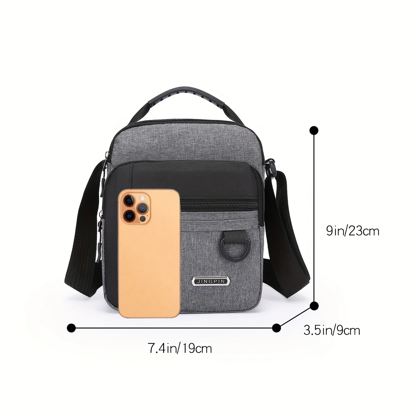 Men\'s nylon messenger bag multi-pocket shoulder bag hiking running bicycle travel messenger bag