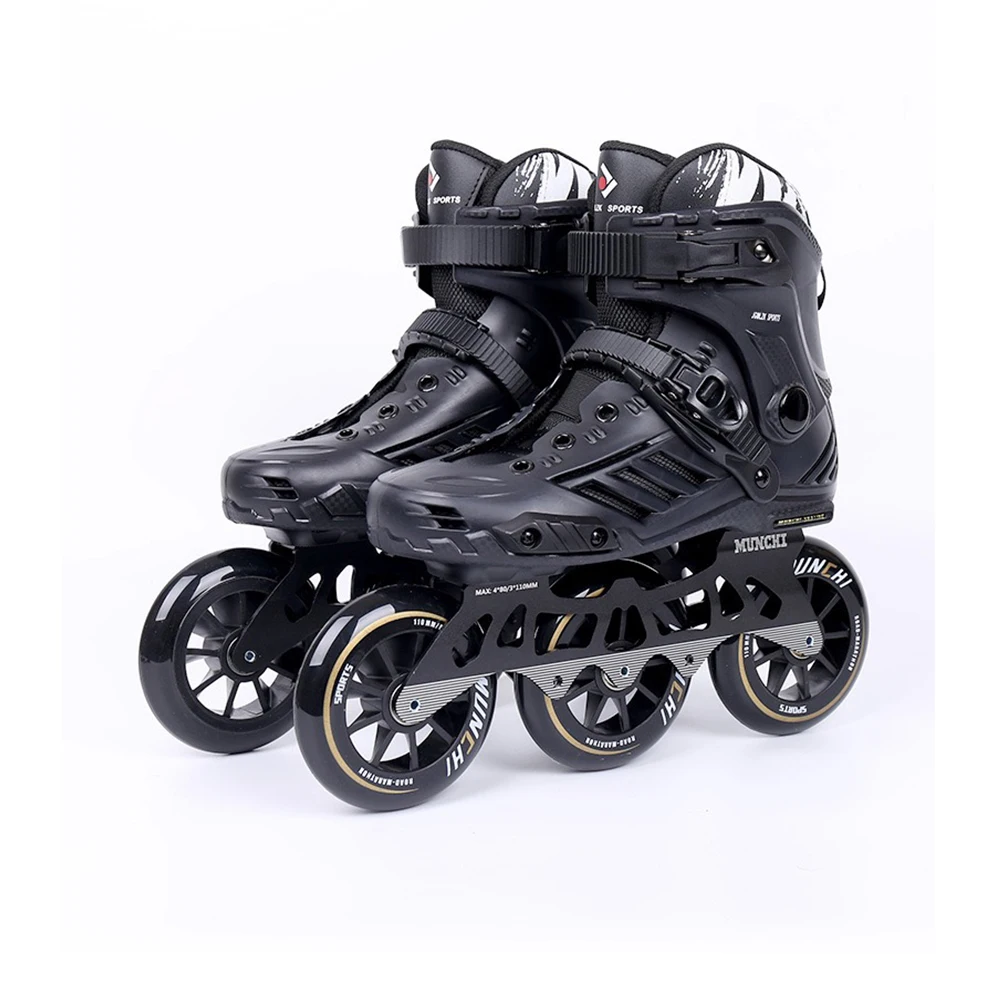 Professional Wholesale Slalom Freestyle Roller Skates Big 3 Wheel Inline Skates For Adults