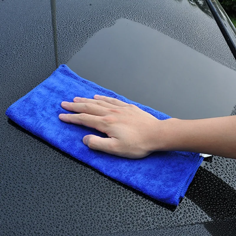 10 Pieces of Ultra-Fine Fiber Square Absorb Water Without Lint Use Car Wash Daily Cleaning Absorbent Towel