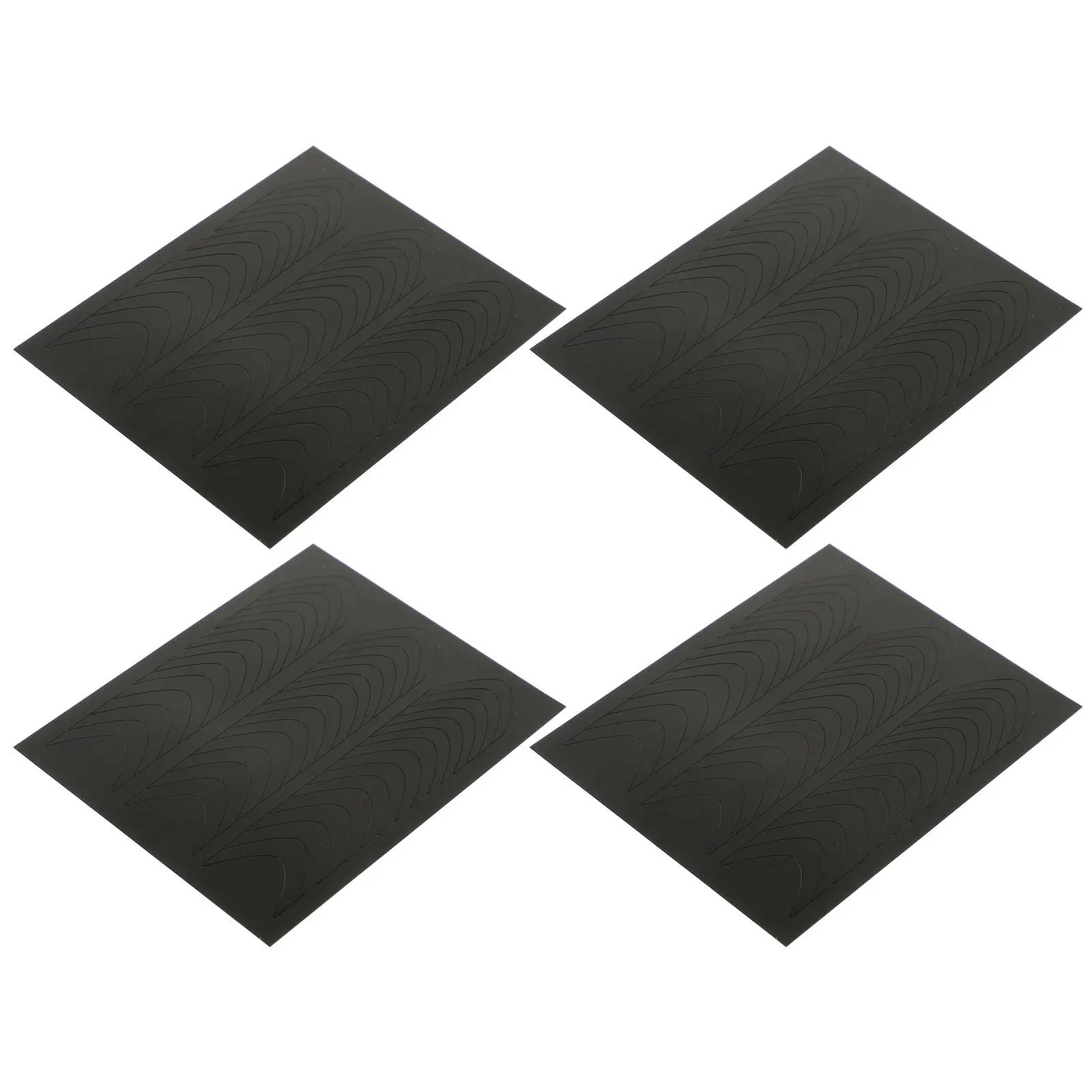 4 أوراق الفرنسية تلميح أدلة لاصقة للتقليم أدوات الرسم الدقيقة الإستنسل الشارات منحني نصائح تصميم ملصقات الزينة