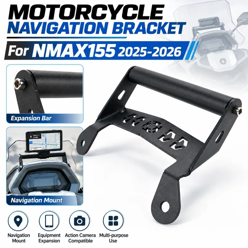 Motorcycle Navigation Bracket Equipment Expansion Mount Support Holder For NMAX155 2025 2026 Scooter Accessories