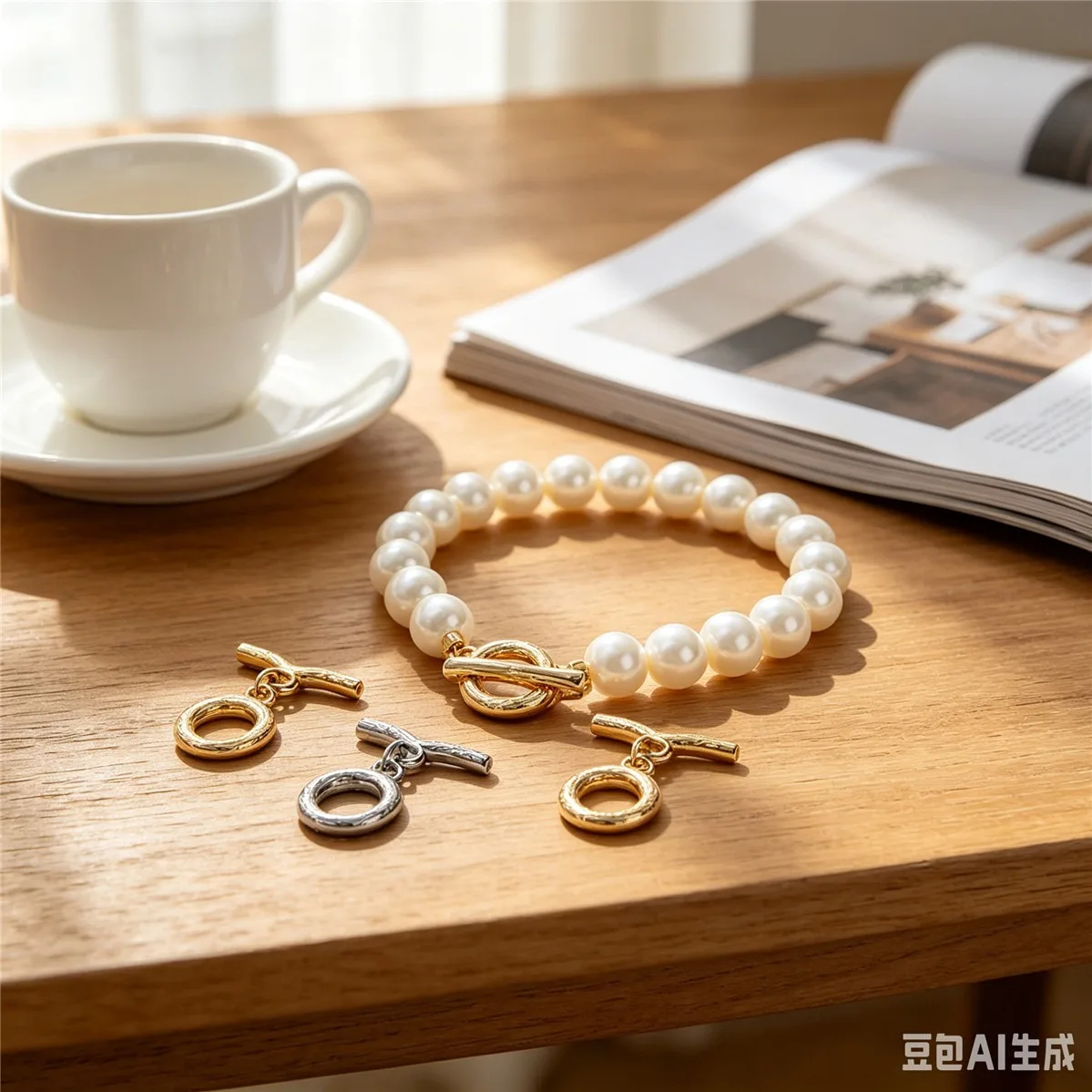 316 Stainless Steel Non Fade Tree Texture Branch OT Toggle Clasp DIY Bracelet Necklace Jewelry Connector Findings