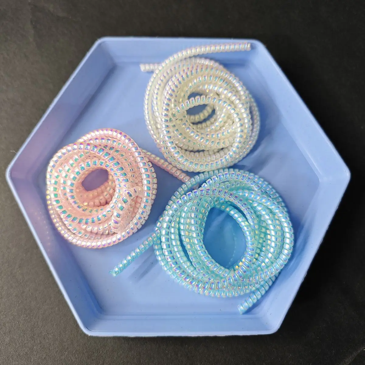 Neue 1,4 m Beschichtung Farbe TPU Spirale USB Ladekabel Schutz für iPhone Samsung Huawei Kopfhörer Kabel leitung Schutz – Detail 5