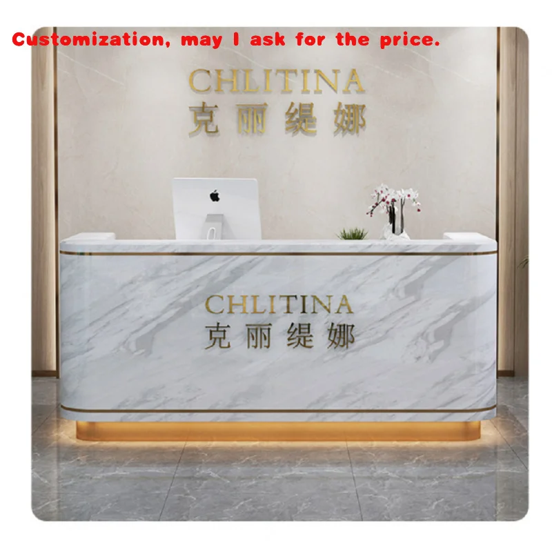 

на заказ.Современный дизайн, индивидуальная офисная стойка, деревянный стол, стойка регистрации, коммерческий салон, стойка регистрации, стол компании