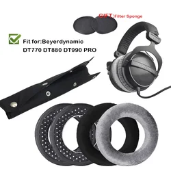 DT770 Replacement Ear Pads Ear Cushion Earpad Compatible with beyerdynamic DT990 / DT880 / DT770 PRO Headphones Gamer Headband
