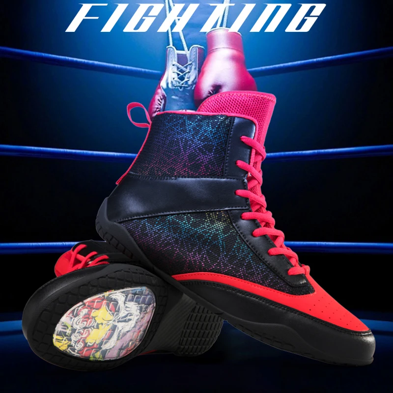 

Wear Resistant Anti-slip Gym Folding Boxing Training Boots Professional New Breathable Men's and Women's Wrestling Shoes