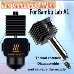 0.2/0.4/0.6/0.8mm for Bambu Lab A1 Hotend 3D Printer Accessories Nozzle Hard Steel for Bambulab Bamboo Lab A1 Mini Hotend Kits