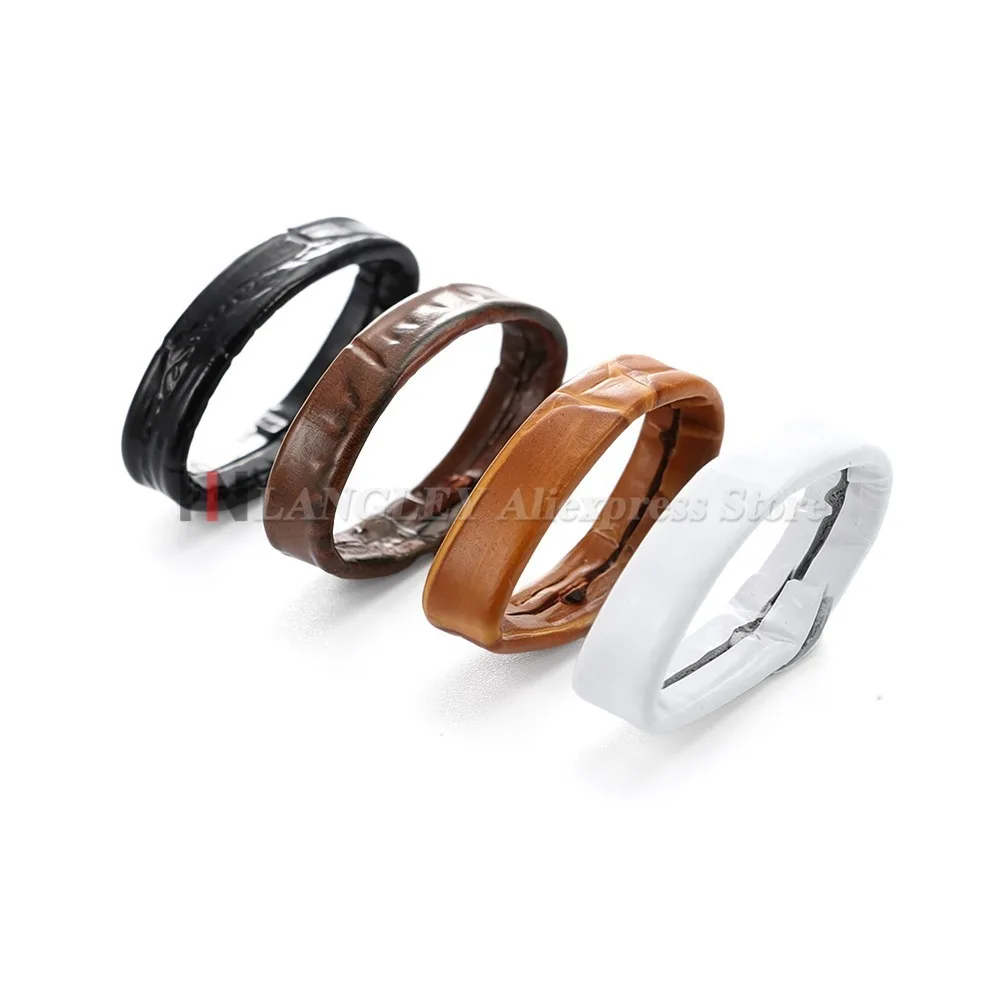 2pcs Leather Watch Band Keeper Strap Locker Ring Black Brown Holder Loop Bracelet Retainer 12mm/14mm/16mm/18mm/20mm/22mm/24mm