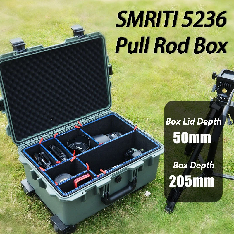 

SMRITI Tool Box 5236 Safety Protection Boxes Pull Rod Equipment Storage Box with Wheel Waterproof Hardware Tool Organizer Boxes
