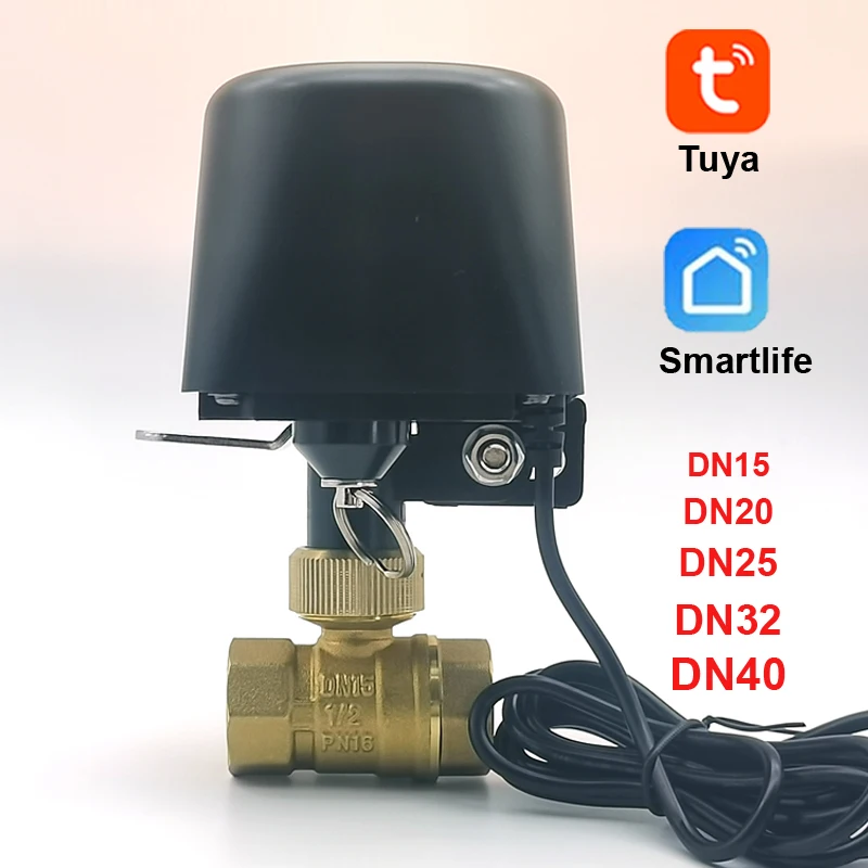 Tuya Zigbee WIFI Smart Wasserhahn DN15 DN20 DN25 DN32 DN40 Automatisierte Steuerung Wasserhahn-Timer Unterstützt Alexa Google Assistant