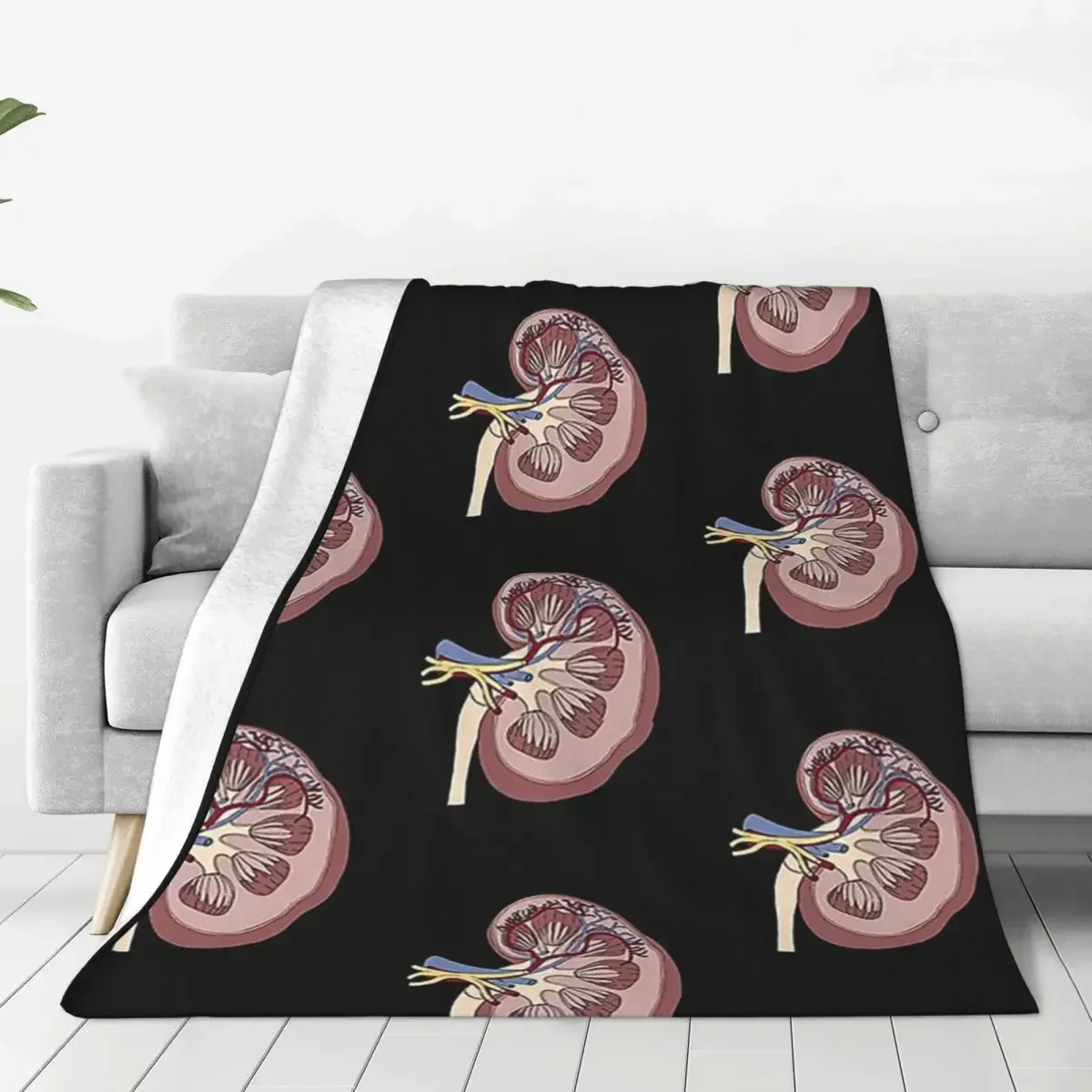 Kidney Anatomy Blanket Fleece Portable Throw Blanket Sofa Throw Blanket For Couch Bedding Travel Throws Bedspread Quilt