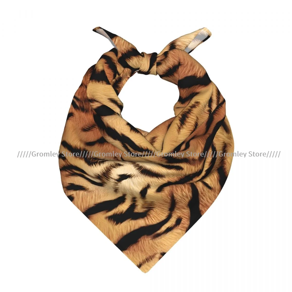 

Tiger Skin Stripe Square Scarf Soft Breathable Daily Kerchief