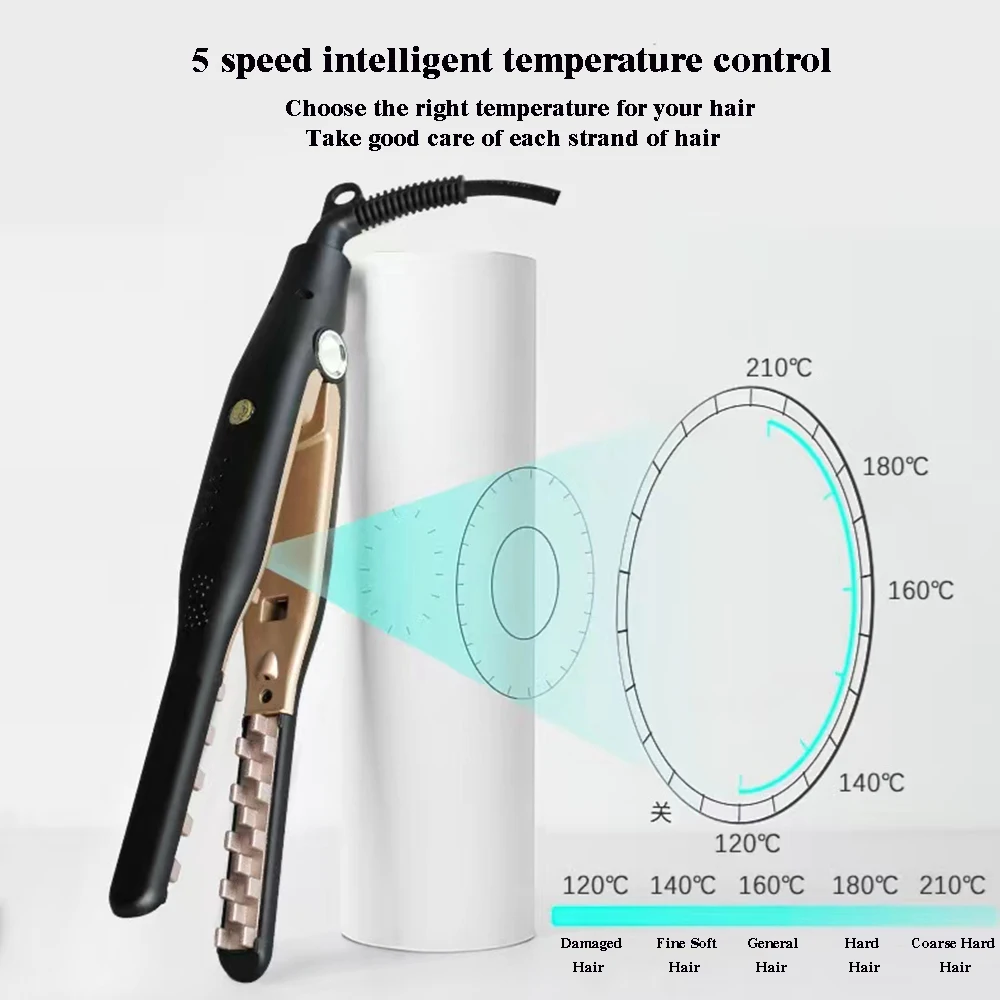 3D Grid Hair Crimper Iron Volumizer Ceramic Professional Hair Fluffy Corrugated Curler Flat Iron Corn Hair Splint