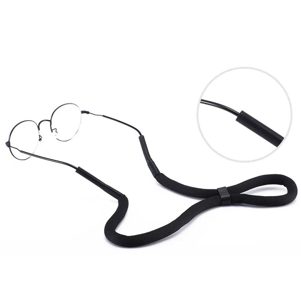 

4Pcs Diving Swimming Glasses Rope Eyeglasses Chain Strap Neck Cord Antiskid Nylon Band Lanyard Water Sports Black