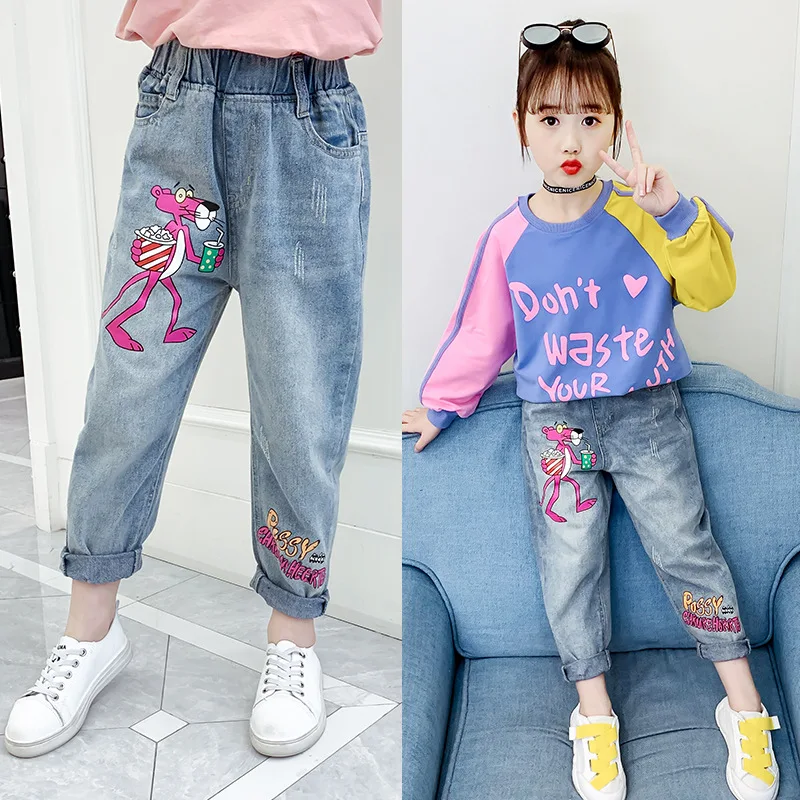 2023 Korean Spring Autumn Children Straight Pants Kids Clothes Girls Trousers Pants Elementary Girls Sport Pants Kids Trousers