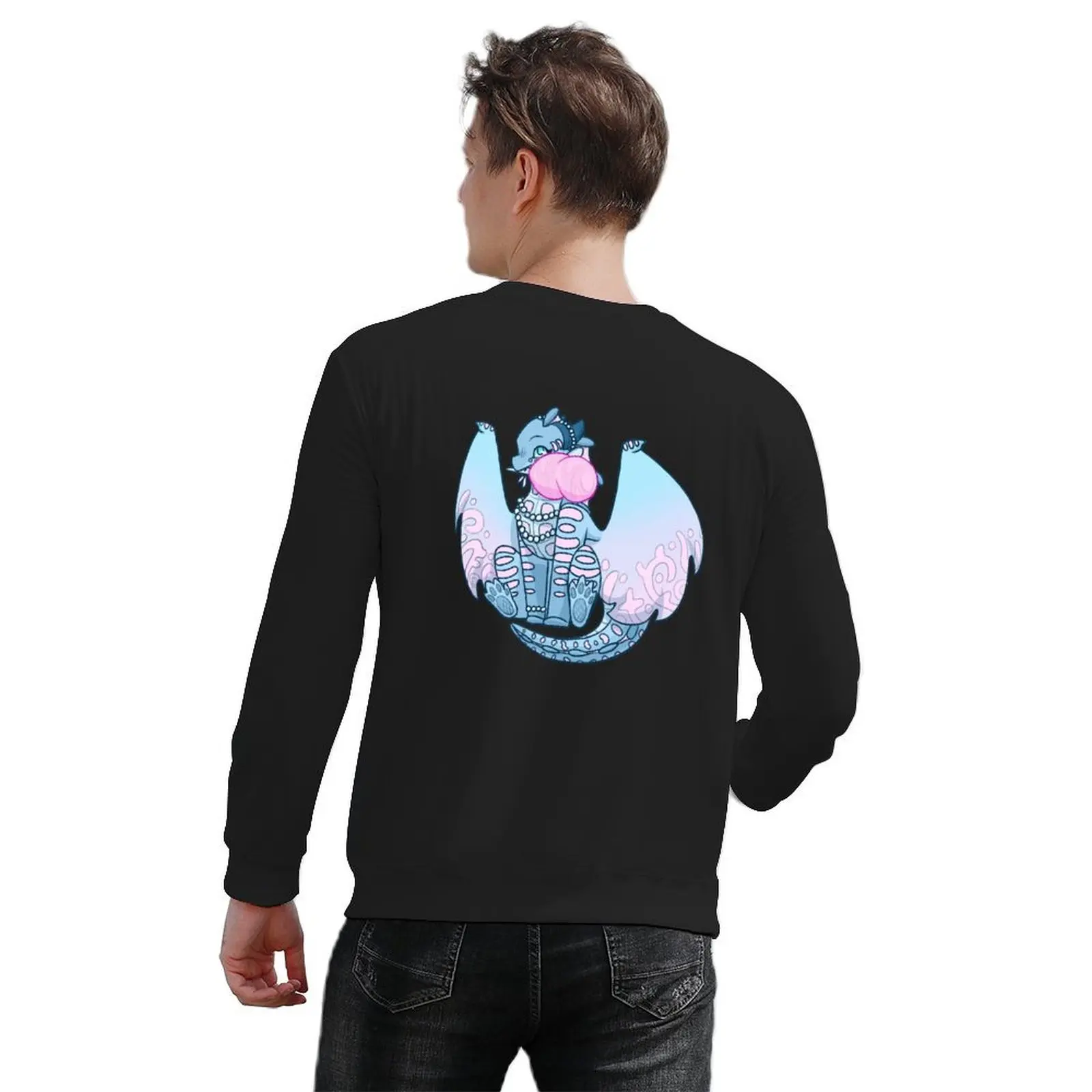 Anemone with Cotton Candy Pullover men's autumn clothes korean autumn clothes tracksuits japanese style graphic sweatshirts