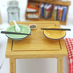 1Pcs 1:12 Dollhouse Miniature Retro Mini Metal Soup Pots Bowl Kitchen Accessories For Doll House Decor Kids Toys Gifts