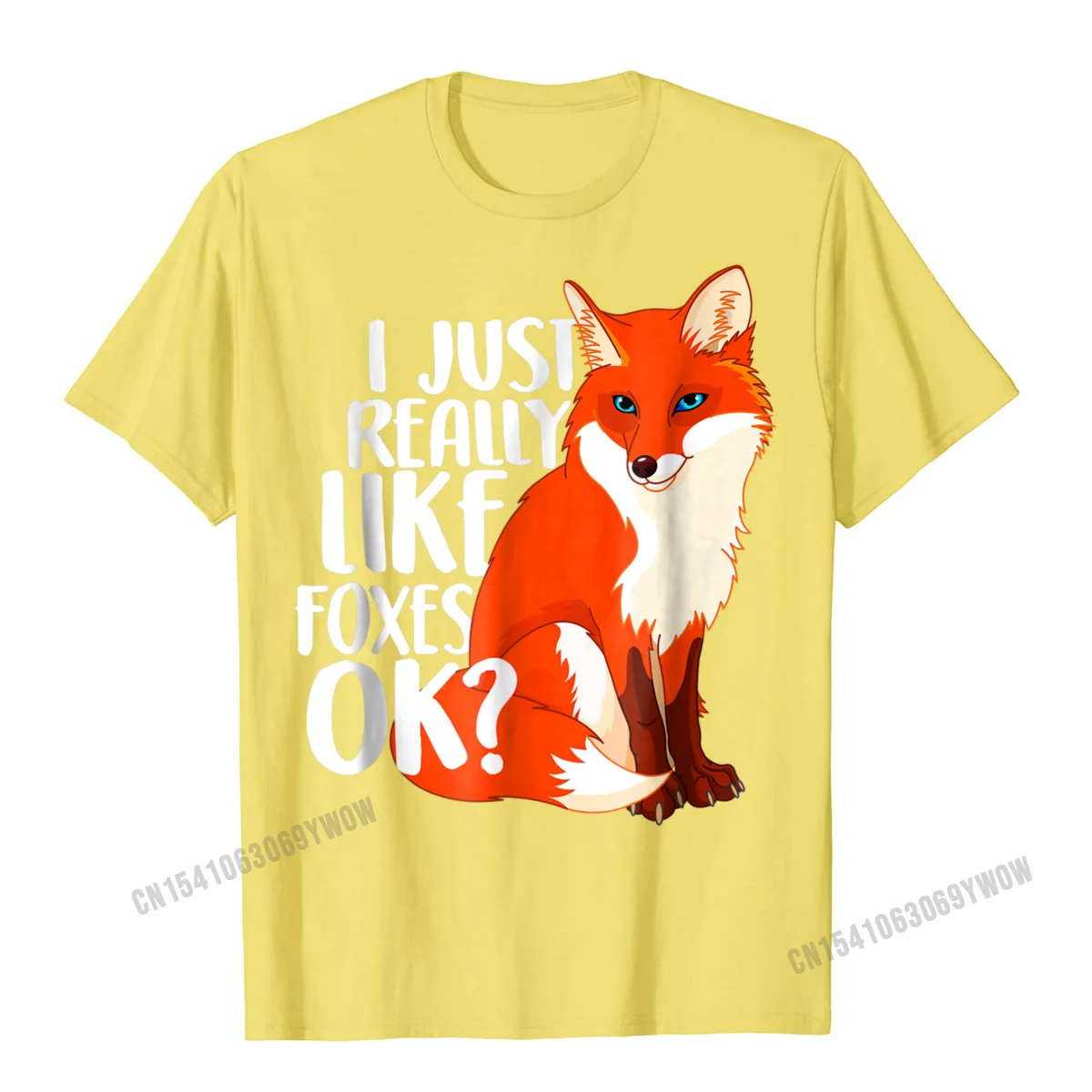 I Just Really Like Foxes Ok - Funny Fox T-Shirt Women Kids Cool T Shirts For Men Harajuku Cotton T Shirt Print Brand