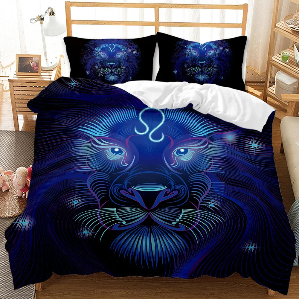 

Constellation Duvet Cover Set Leo Starry Sky Theme For Kids Teens Twin Bedding Set Double Queen King Size Polyester Quilt Cover