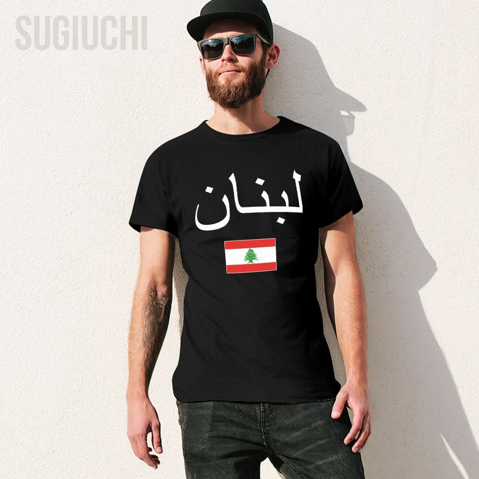 Unisex Men Tshirt Lebanon Flag And Font Tees T-Shirt O-neck T Shirts Women Boys 100% Cotton Clothing More Color