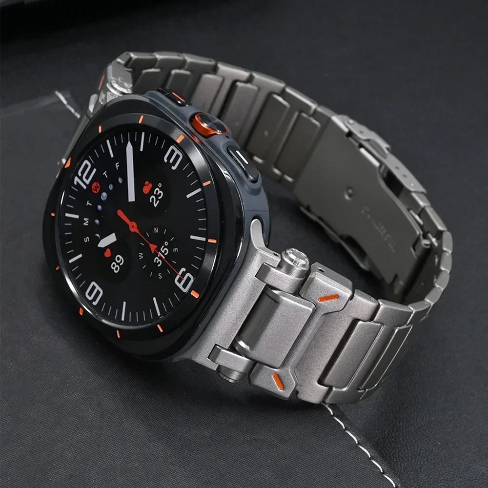 Titanium link bracelet men strap For Samsung Galaxy Watch Ultra 47mm luxury band For SAMSUNG GALAXY 47 watch 7 ultra 47MM correa