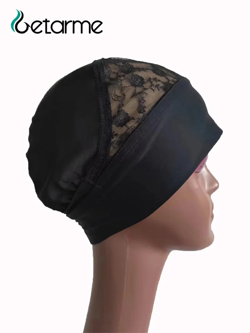 

Сетка для волос Getarme Hair Nets Wig Cap-Frontal для изготовления/надевания париков с регулируемой повязкой на голову и застежкой-липучкой сзади, натуральный черный цвет.