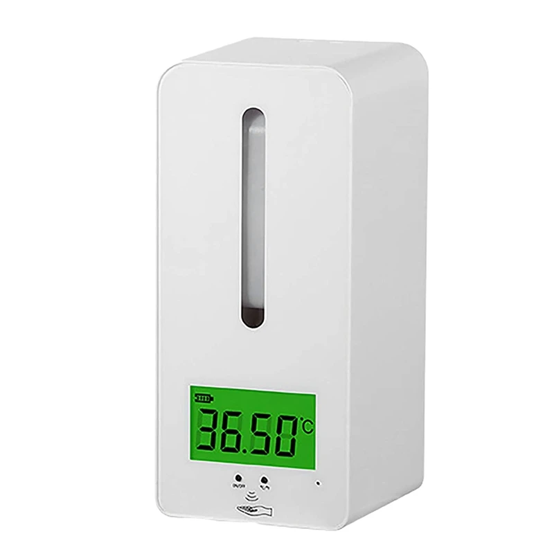 

NEW-Automatic Touchless Wall Mount Hand Sanitizers Soap Dispenser,Infrared Sensor Spray Bottle Thermometer1.2L