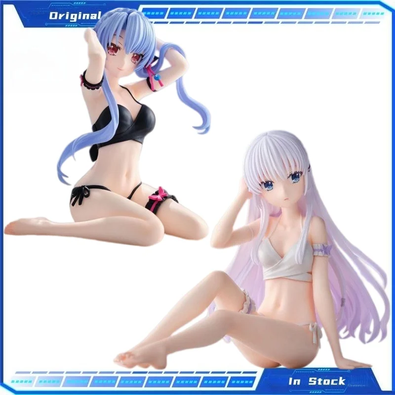 

In Stock Original Summer Pockets Character Figure Hiroha Naruse Swimsuit Sitting Figure Model Desktop Ornament Figure Toy