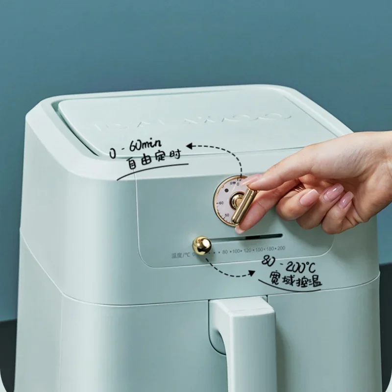 DAEWOO 5L 에어프라이어 가전 제품, 60 분 타이밍 220V 1500W, 다기능 전기 프라이어 포트, 주방 에어프라이어